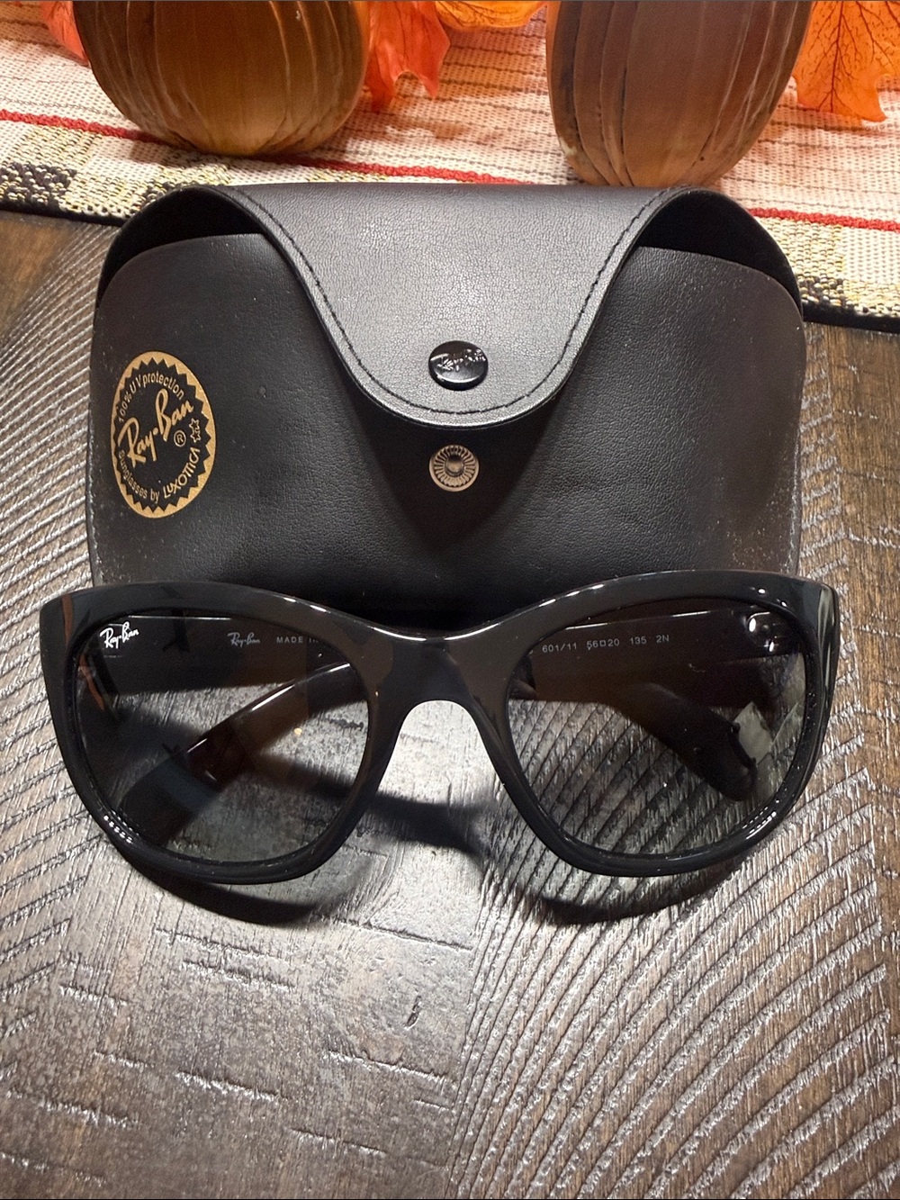 Ray-Ban Women's Black Gloss Oversized Sunglasses